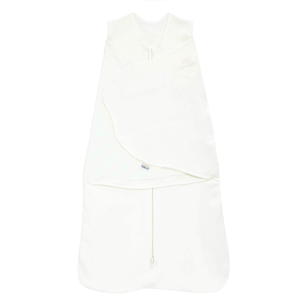 HALO SleepSack Swaddle in cream cotton